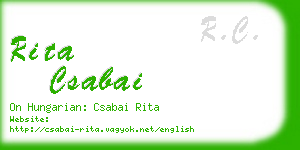 rita csabai business card